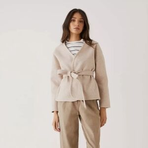Frank And Oak The Cozy Overpiece in Beige (size S)